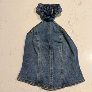 Wild Fable Blue Denim Halter Top